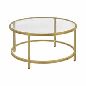 Park Ave Round Coffee Table - Gold