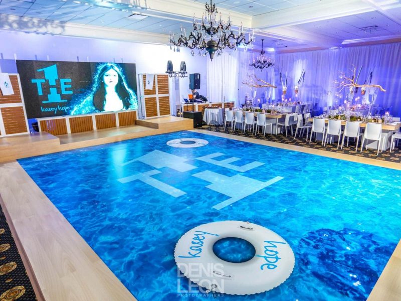 Custom Vinyl Pool Party Dance Floor Wrap